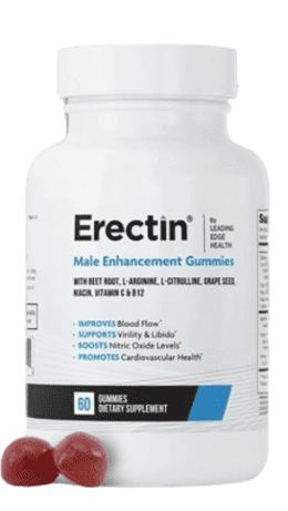 Erectin Gummies white bottle for male enhancement