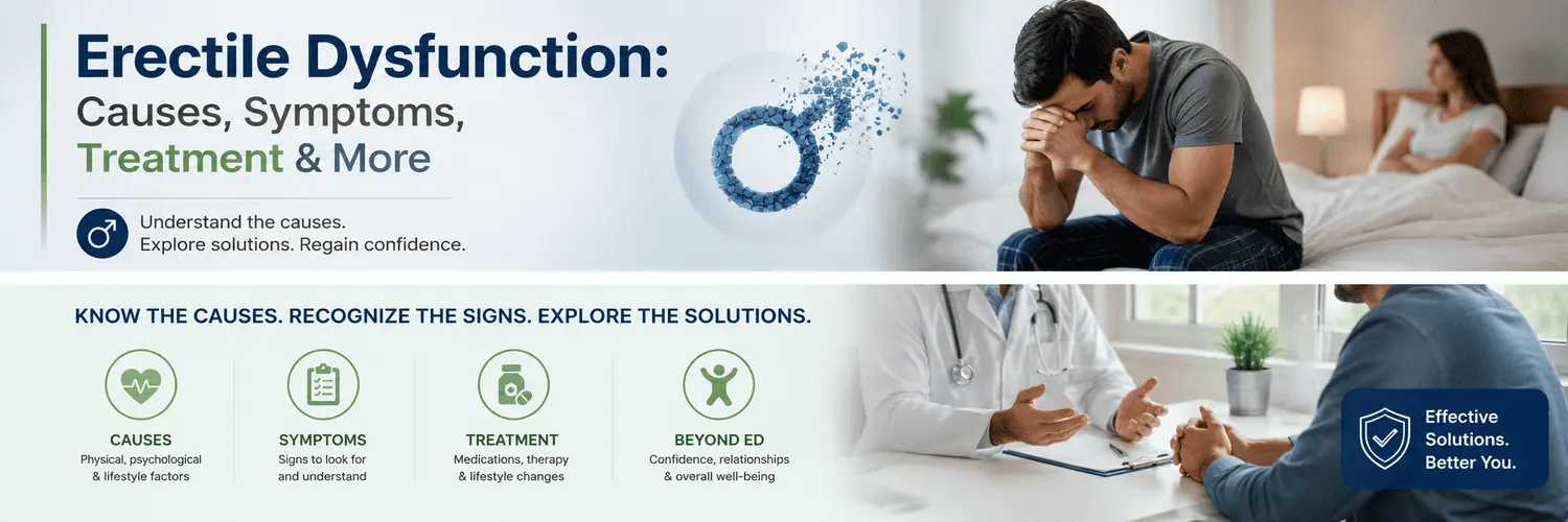 Erectile Dysfunction: Causes, Symptoms, Treatment & More